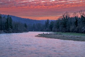 Sonnenuntergang an der Thur